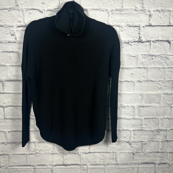 Michael Kors Black Waffle Knit Pullover Turtleneck - Picture 8 of 15